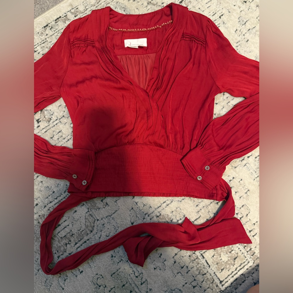 Anthropologie Silk Wrap Blouse